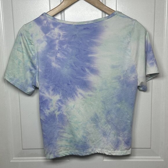 Ragdoll Rushed Front Tie-Dye Crop Top‎ in Size Medium - Picture 2 of 5